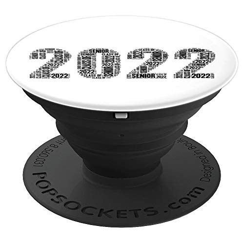 Senior Class 2022 Word Art BK High School College Junior PopSockets Grip and Stand for Phones and Tablets