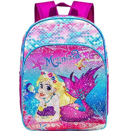 Sequins Mermaid Backpack 14 5 little kid Preschool Backpacks for Girls