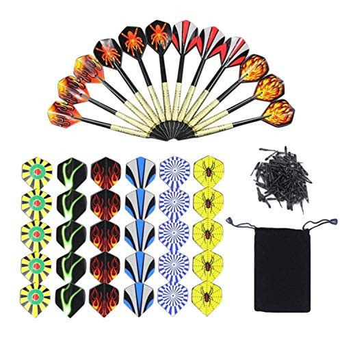 Kangkangk Darts Darts Set Darts Soft Tip 12PCS Darts  30PCS Flights  100PCS Tips 14g Professional 14g Electronic SoftTip Dart Set for Kids Adult Home Pub Bar