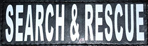 Doggie Stylz Set of 2 Reflective Search  Rescue Patches for Service Dog Harnesses  Vests  Medium 4  X 1 5