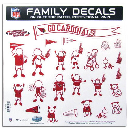 NFL Siskiyou Sports Fan Shop Arizona Cardinals Family Decal Set Large One Size Team Color NFL Siskiyou Sports Fan Shop Arizona Cardinals Family Decal Set Large One Size Team Color