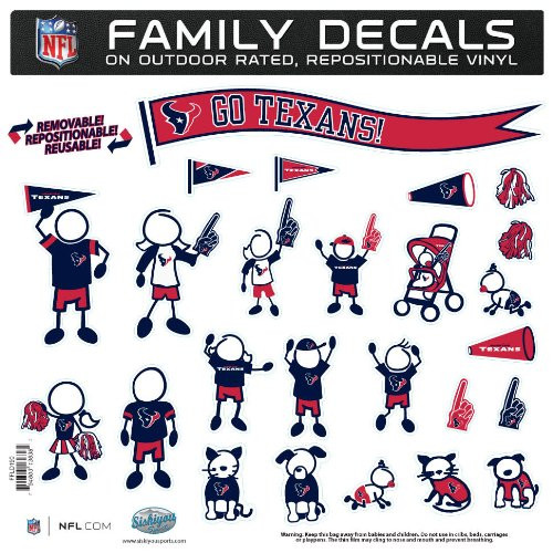 NFL Siskiyou Sports Fan Shop Houston Texans Family Decal Set Large One Size Team Color