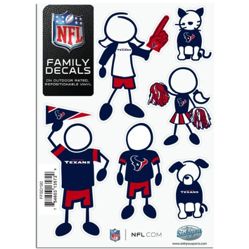 NFL Siskiyou Sports Fan Shop Houston Texans Family Decal Set Small One Size Team Color