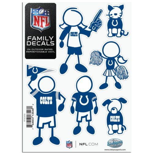 NFL Siskiyou Sports Fan Shop Indianapolis Colts Family Decal Set Small One Size Team Color NFL Siskiyou Sports Fan Shop Indianapolis Colts Family Decal Set Small One Size Team Color