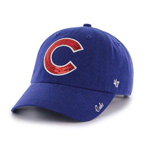 47 MLB Chicago Cubs Women s Sparkle Clean Up Adjustable Hat Royal 47 MLB Chicago Cubs Women s Sparkle Clean Up Adjustable Hat Royal