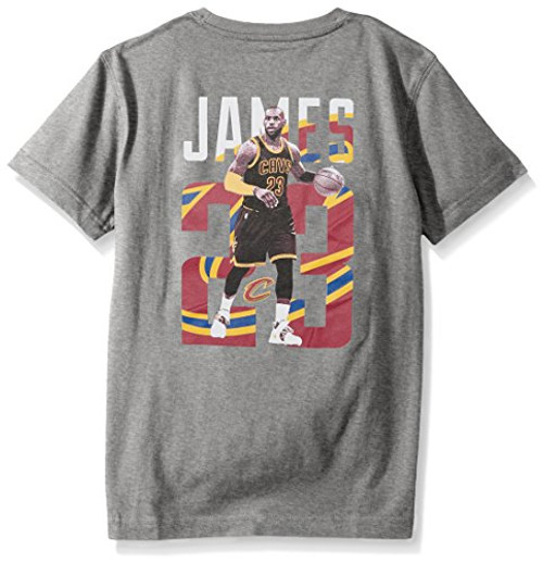 Levelwear LEY9R NBA Cleveland Cavaliers Lebron James Jr Principal Showcase Player Name  Number Tee Heather Pebble Youth Small