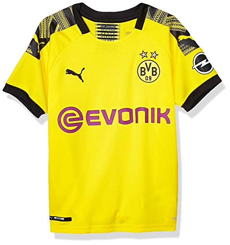 PUMA Men s BVB Home Shirt Replica Jr with Evonik OPEL Logo Cyber Yellowpuma black M