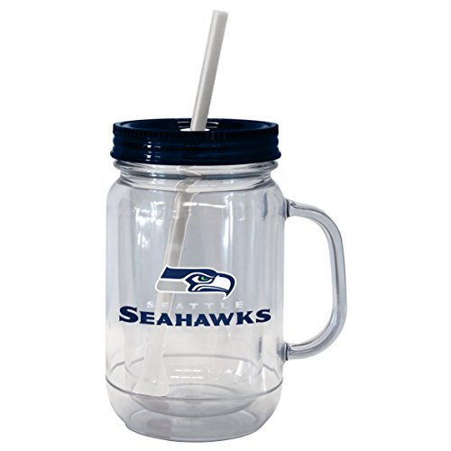 Boelter Brands NFL Seattle Seahawks Handled Straw Tumbler 20Ounce