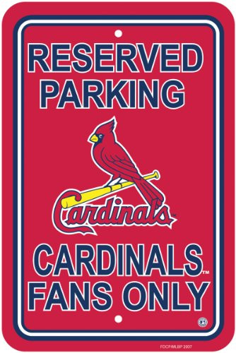 MLB St  Louis Cardinals Plastic Parking Sign