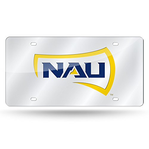 NCAA Rico Industries Laser Inlaid Metal License Plate Tag Northern Arizona Lumberjacks