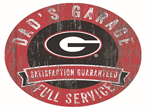 Fan Creations NCAA Georgia Bulldogs 12" Round Dad's Garage Wood Sign Fan Creations NCAA Georgia Bulldogs 12" Round Dad's Garage Wood Sign