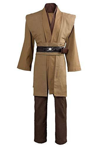 Wecos Adult Halloween Cosplay Costume Tunic Robe Outfit Three Versions Large BrownTunic
