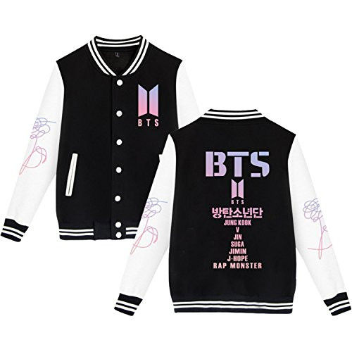 Xllife Kpop BTS Love Yourself Her Tear Baseball Jacket Suga V Jmin Jung Kook Sweater