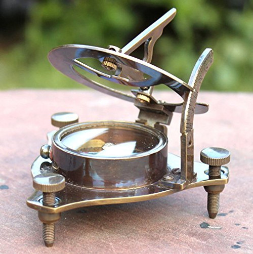 Vintage Antique Style Brass Sundial Compass Maritime Nautical Compass Desk Decor Vintage Antique Style Brass Sundial Compass Maritime Nautical Compass Desk Decor