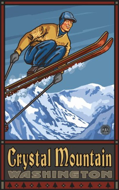 Northwest Art Mall SJ-Crystal Mountain Ski Jumper Wall Art Print by Paul A Lanquist, 11 by 17-Inch Northwest Art Mall SJ-Crystal Mountain Ski Jumper Wall Art Print by Paul A Lanquist, 11 by 17-Inch