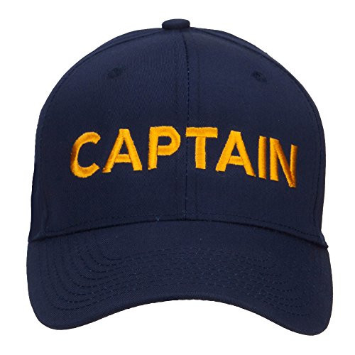 e4Hats com Captain Embroidered Cap  Navy OSFM
