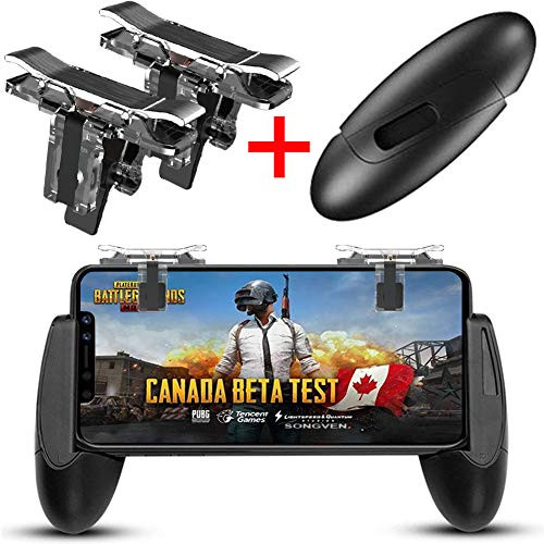 SONGVEN Mobile Game Controller Handle for Smartphone Gaming Trigger for PUBG/Rules of Survival Smartphone Game Controller Joystick for Android Smartphone Joypad R8 Handle