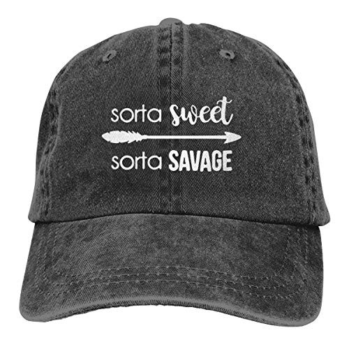 Sorta Sweet Sorta Savage Adjustable Baseball Cap Vintage Washed Low Profile Mom Dad Hat