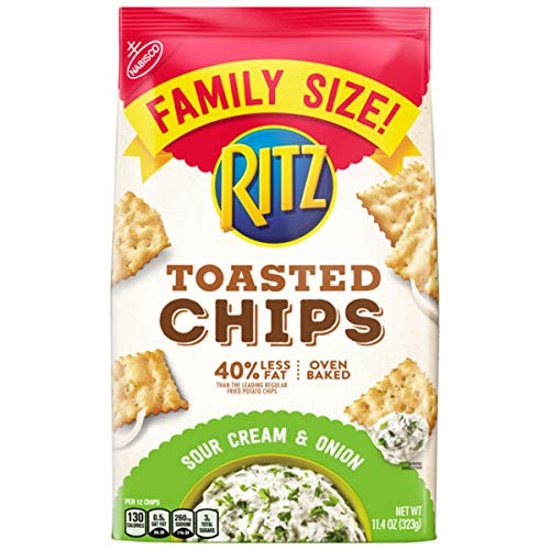 RITZ Toasted Chips Sour Cream and Onion Family Size 11 4 oz