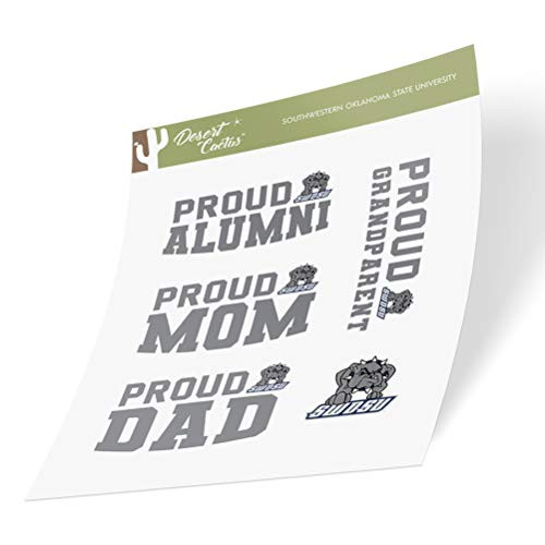 Southwestern Oklahoma State University SWOSU Bulldogs NCAA Sticker Vinyl Decal Laptop Water Bottle Car Scrapbook Family Full Sheet