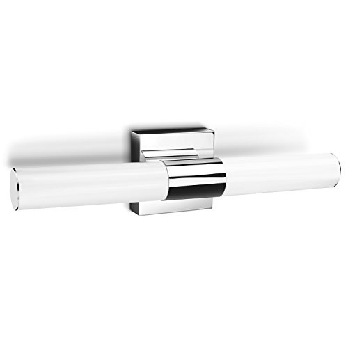 ECOBRT 17 7 inch 10W LED Vanity Lights Fixtures Stainless Steel Cool White Light 6000K IP44 Modern Bathroom Vanity Mirror Front Lights fixtures