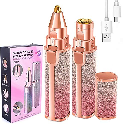 CEKEME Facial Hair Removal Eyebrows Trimmer 2 in 1 Electric Eyebrow Razor Painless Hair Razor Rechargeable Women Shaver Nose Epilator for Lips Chin Upper Peach Fuzz CEKEME Facial Hair Removal Eyebrows Trimmer 2 in 1 Electric Eyebrow Razor Painless Hair Razor Rechargeable Women Shaver Nose Epilator for Lips Chin Upper Peach Fuzz