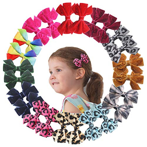 24pcs/12pair 4Inch baby girls hair bows Alligator Hair Clips Boutique Grosgrain Ribbon Pinwheel Hair Bow Hair Accessories For Toddlers Girls Kids Children