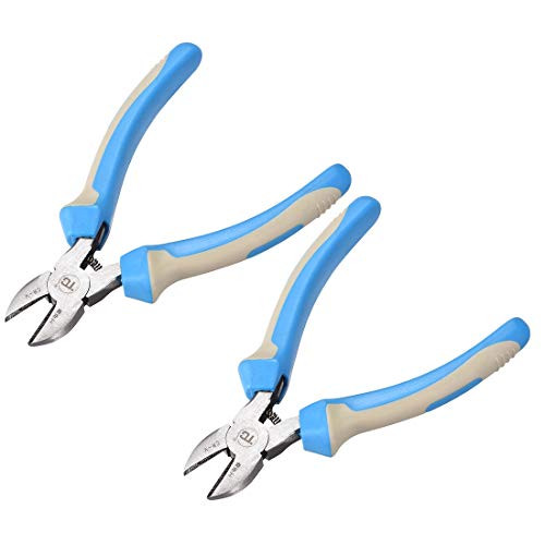 uxcell Diagonal Cutting Pliers 6 Inch Side Cutting Nippers with Comfort Grip 2 Pcs