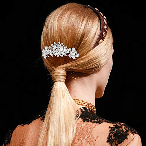 MA STRAP Bridal Wedding Hair Comb Crystal Rhinestones Pearls Women Hair Side Combs Bridal Head Pin Headpiece Style 2
