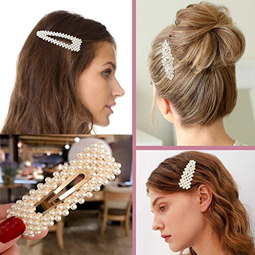 4pcs Hair Clips Hair Barrettes Imitation Pearl Hair Clips Hairpin Bobby Pin Hair Accessories A 4pcs Hair Clips Hair Barrettes Imitation Pearl Hair Clips Hairpin Bobby Pin Hair Accessories A