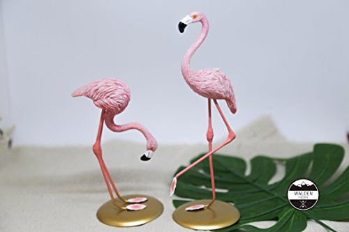 Walden Theory Flamingo Sculpture Set| Home Decor | Status | Art Animal Figure Lodge Decor | Gift for Flamingo Lover | Flamingo Collection | Wedding Gift for couples (Set of 2)