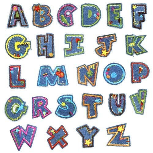 HQDeal Embroidery Iron Patches 26pcs Denim Fabric Alphabet Letter Embroidery Patches Iron On Sew On Patches Badge Applique for DIY Jeans Jackets TShirt Backpacks Hat 26pcs Letter HQDeal Embroidery Iron Patches 26pcs Denim Fabric Alphabet Letter Embroidery Patches Iron On Sew On Patches Badge Applique for DIY Jeans Jackets TShirt Backpacks Hat 26pcs Letter