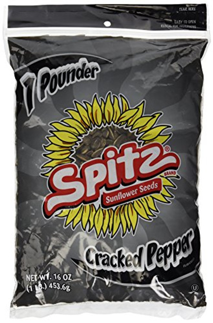 Spitz Cracked Pepper Flavor Sunflower Seeds 1 Pound Bag Pack of 2 Spitz Cracked Pepper Flavor Sunflower Seeds 1 Pound Bag Pack of 2