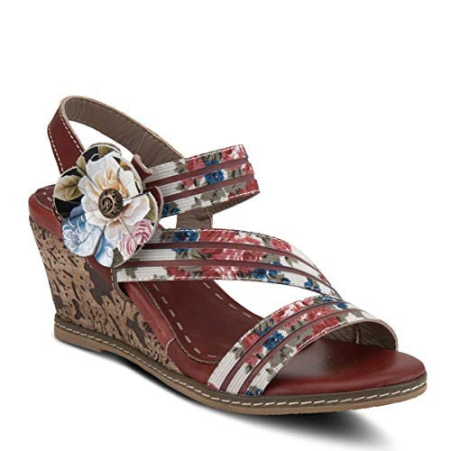 Spring Step L Artiste Women s Landy Ankle Strap Sandal Red Multi EU 37 / US 6 57