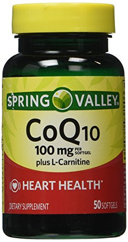 Spring Valley  Co Q10 Plus LCarnitine 100 mg 50 Softgels