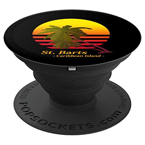 ST  BARTS CARIBBEAN ISLAND BEACH SUNSET VACATION SOUVENIR PopSockets Grip and Stand for Phones and Tablets