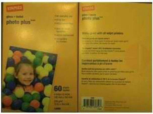 2 packs Staples Photo Plus Gloss Paper 4  x 6  60 Sheets