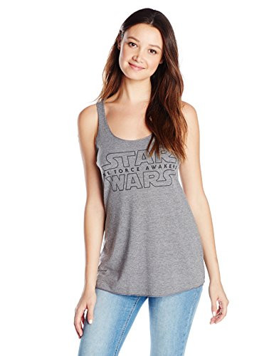 Star Wars Junior s Episode 7 The Force Awakens Fade Logo Graphic Tank Athletic Heather Medium