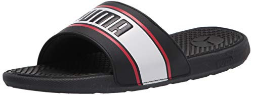 PUMA Kids  Cool Cat Sport Slide Sandal Black WhiteHigh Risk Red 7 M US Big Kid