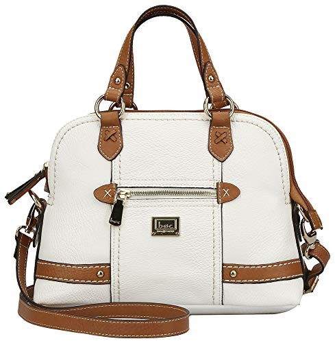 b o c  Womens Beechwood Satchel White/Saddle 2 One Size