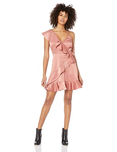 Jack by BB Dakota Junior s Limelight Charmeuse Ruffle Dress Blush Pink 2