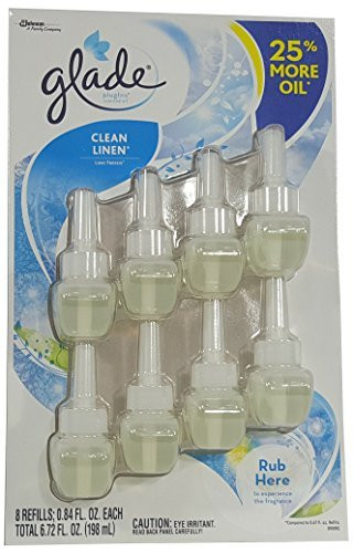 Glade Limited Edition PlugIns Scented Oils Refills 25% More 8 Ct - Clean Linen