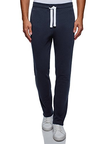 oodji Ultra Men s Basic Jersey Trousers Blue US 34 / EU L/L