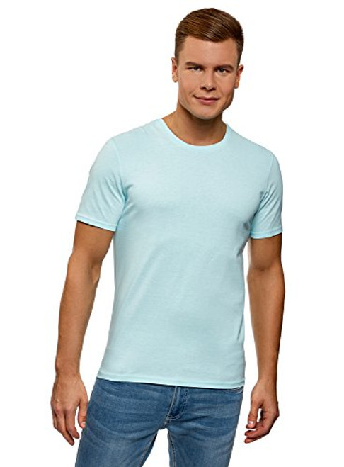 oodji Ultra Men s Basic TShirt Turquoise US 46 / EU 56 / XL oodji Ultra Men s Basic TShirt Turquoise US 46 / EU 56 / XL