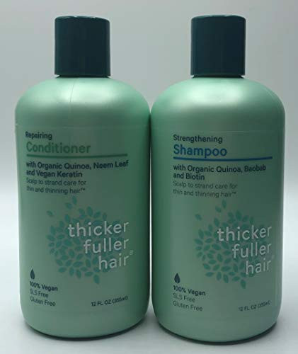 Thicker Fuller Hair Strengthening Shampoo  Repairing Conditioner 12oz