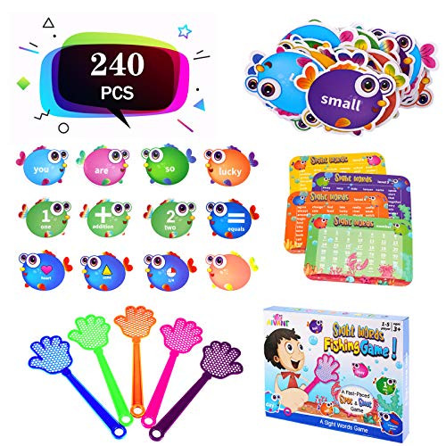 AIVANT Sight Word Game Swat a Sight Word Educational Toy for Age of 3456 Year Old Kids Boys  GirlsHomeschool Visual Tactile and Auditory Learning
