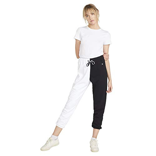 Volcom Women s Junior s Vol Stone Fleece Pant Black White