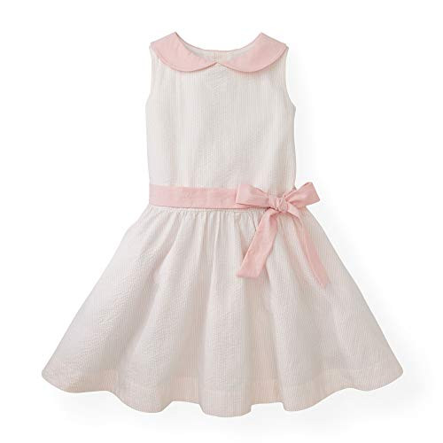 Hope  Henry Girls  Pink Peter Pan Collar Seersucker Dress