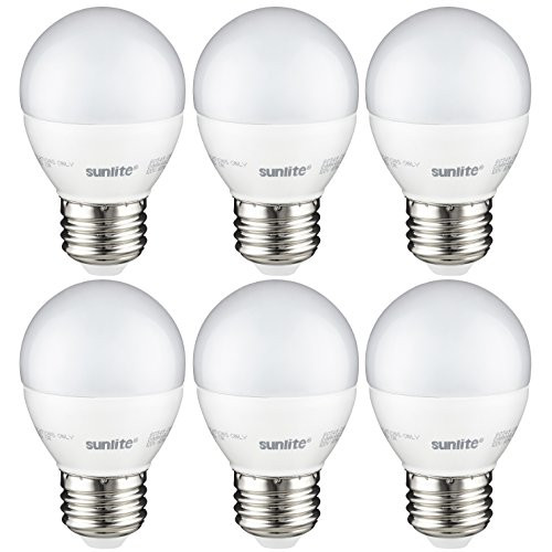 Sunlite G16/LED/7W/D/E26/FR/ES/27K/CD/6PK LED Light Bulb 60 Equivalent  6 Pack 6 Count