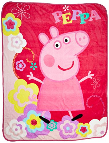 Entertainment One Peppa Pig Peppa's Picnic Micro Raschel Throw, 46 x 60